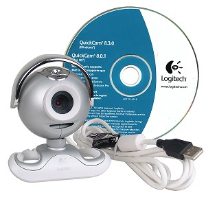 Logitech QuickCam Zoom USB Webcam w/Built-in Microphone (Silver)